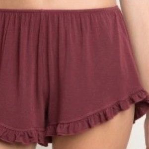 brandy Melville shorts in burgundy